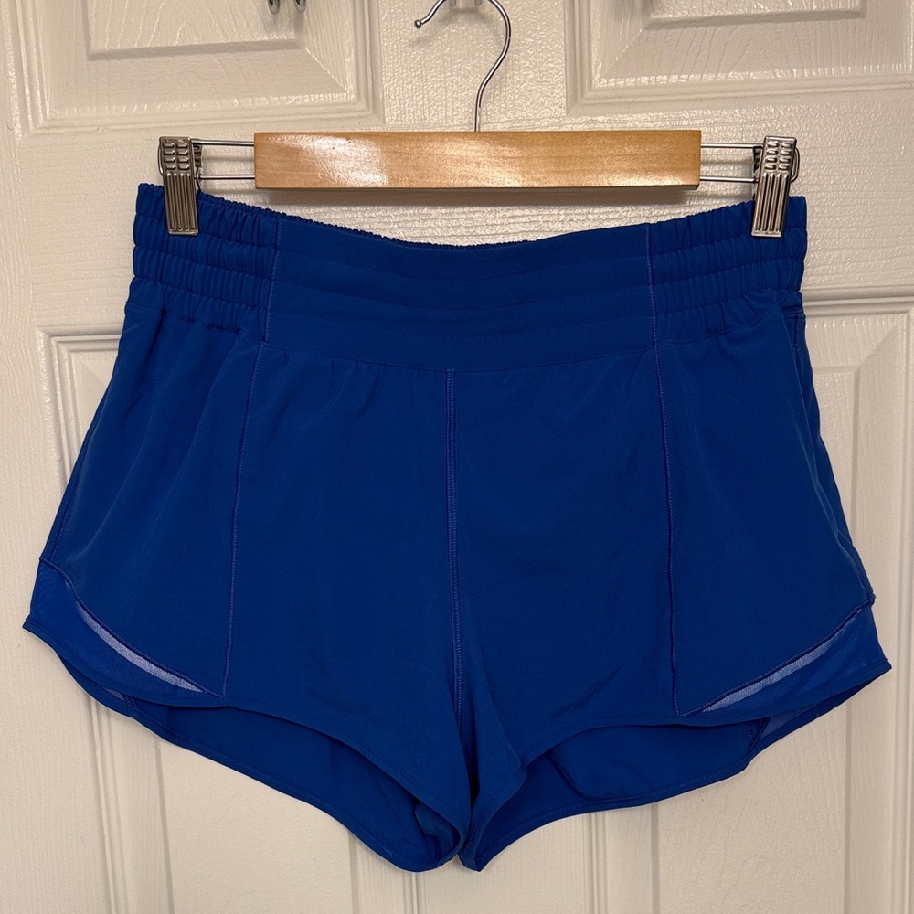 lululemon Hotty Hot High Rise Lined Short 2.5” in Blazer Blue Tone size 8